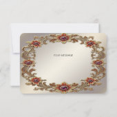 金ゴールドフローラ枠(赤石サンキューカード) サンキューカード (裏面)