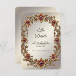 金ゴールドフローラ枠(赤石詳細囲い) エンクロージャーカード