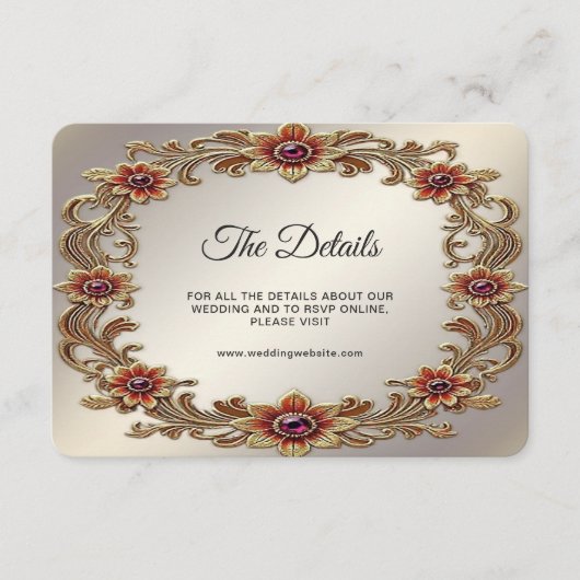 金ゴールドフローラ枠(赤石詳細) エンクロージャーカード (正面)