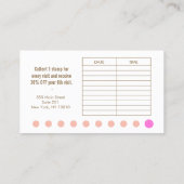 金ゴールドフローラ水彩10パンチサロンロイヤリティカード ロイヤリティカード (裏面)