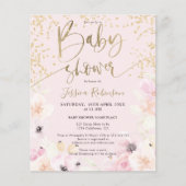 金ゴールドフローラ水色ベビーブシャワー予算 (正面)