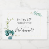 金ゴールドフローラ熱帯緑の花嫁の提案 スパークリングワインラベル (シングルラベル)