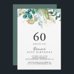 金ゴールドフローラ熱帯緑60th誕生日パーティー 招待状<br><div class="desc">この金ゴールドフローラ熱帯の緑60th誕生日パーティーへの招待は、エレガントな誕生日パーティーに最適。このデザインは主に手色彩の鮮やか水の色の緑の葉と金ゴールドの花を結合する。</div>