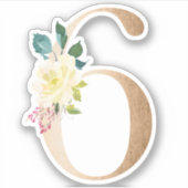 金ゴールドフローラ番号 シール (正面)