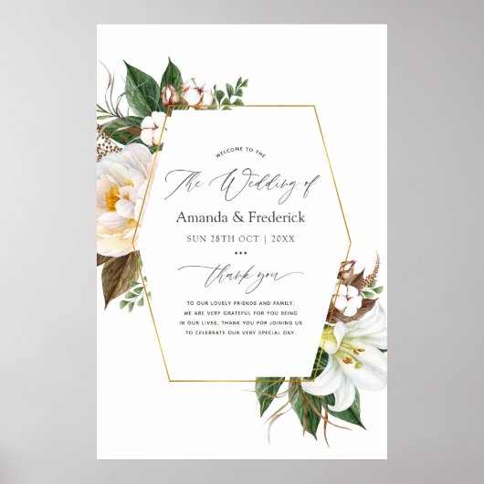 金ゴールドフローラ結婚の歓迎 ポスター (正面)