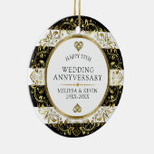 金ゴールドフローラ結婚サークル50周年 セラミックオーナメント (右)