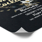 金ゴールドフローラ結婚リースの飲み物メニュー ポスター (角)