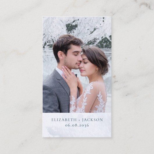 金ゴールドフローラ結婚リースのQRコードウェブサイトRSVP エンクロージャーカード (裏面)