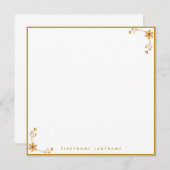 金ゴールドフローラ縁ど ノートカード (正面/裏面)