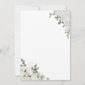 金ゴールドフローラ茶パーティー誕生日招待状 招待状 (裏面)