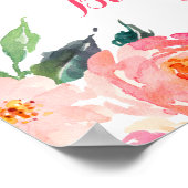 金ゴールドフローラ4月シャワー歓迎サイン ポスター (角)