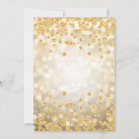 金ゴールドフローラ50誕生日グラムライト 招待状 (裏面)