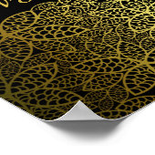 金ゴールドフローラ50thバースデーパーティー歓迎サイン ポスター (角)