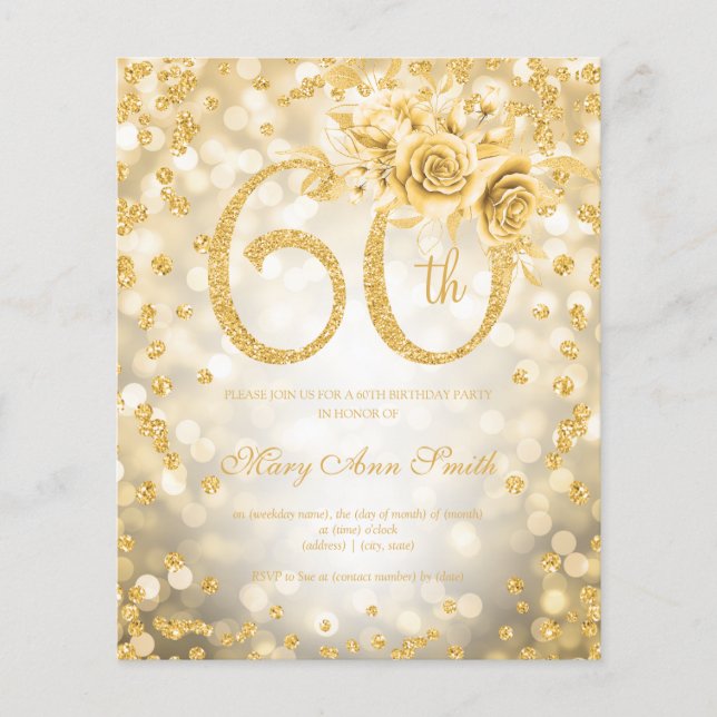 金ゴールドフローラ60誕生日グラムライト (正面)