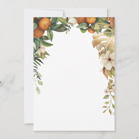 金ゴールドフローラ エレガント|ユーカリ結婚グリネリー 招待状 (裏面)