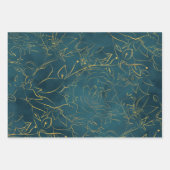 金ゴールドフローラ ラッピングペーパーシート (正面3)