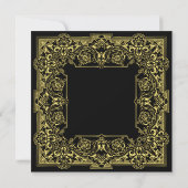 金ゴールドフローリッシュローシュハサナ招待状 招待状 (裏面)