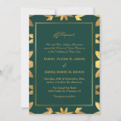 金ゴールドフ華美レムイスラム結婚教徒 招待状 (正面)