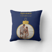 金ゴールドブカスタムルー2フォトオーナメントクリスマス クッション (裏面)