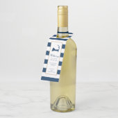 金ゴールドブストライプルーズケープコッド結婚式の引き出物ハンガー ボトルネックタグ (アングル)