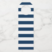 金ゴールドブストライプルーズケープコッド結婚式の引き出物ハンガー ボトルネックタグ (裏面)