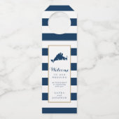 金ゴールドブストライプルーズマルタスヴィネヤード結婚式の引き出物 ボトルネックタグ (正面)