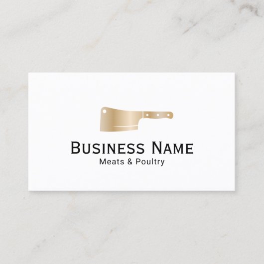 金ゴールドブッチャーミートクリーバーミート&家禽市場 名刺 (正面)