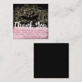 金ゴールドブティックハンガフェイクークローゼット衣料ビジネス スクエア名刺 (正面/裏面)