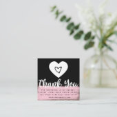 金ゴールドブティフェイクックハートクローゼット衣料ビジネス スクエア名刺 (スタンド正面)