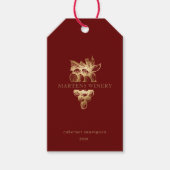 金ゴールドブドウワイナリーワインビジネスラベル ギフトタグ (正面)