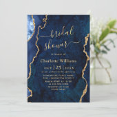 金ゴールドブモダンルーマーブルアゲートブライダルブランチ 招待状 (スタンド正面)