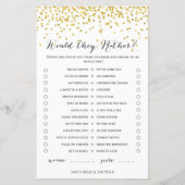 金ゴールドブライダルシャワーゲーム – 彼らはむしろ (正面)