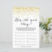 金ゴールドブライダルシャワーゲーム – 彼らは何歳 (スタンド正面)