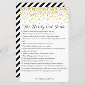 金ゴールドブライダルシャワーゲーム – 新作ゲーム (正面/裏面)