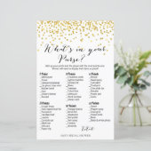 金ゴールドブライダルシャワーゲーム – 財布の中の何 (スタンド正面)