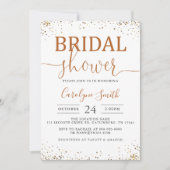 金ゴールドブライダルシャワー招待 招待状 (正面)
