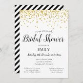金ゴールドブライダルシャワー招待 – 金ゴールドベビーシャワー 招待状 (正面/裏面)