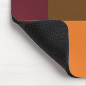 金ゴールドブラウンオレンジ（鳥）ショウジョウコウカンチョウレッドカラーブロック マウスパッド (コーナー)