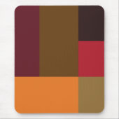 金ゴールドブラウンオレンジ（鳥）ショウジョウコウカンチョウレッドカラーブロック マウスパッド (正面)