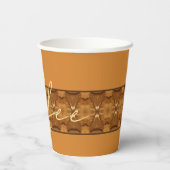 金ゴールドブラウンクリームとホワイト 紙コップ (裏面)