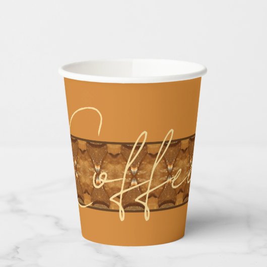 金ゴールドブラウンクリームとホワイト 紙コップ (左)