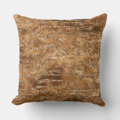 金ゴールドブラウングリッターストライプ数 クッション (正面)