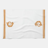 金ゴールドブラウンゲッコ南西縁どキッチンタオル キッチンタオル (横)