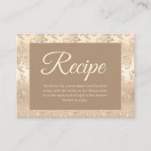 金ゴールドブラウンブライダルシャワーレシピエンクロージャカード エンクロージャーカード (正面)