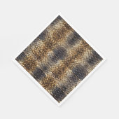 金ゴールドブラウンブラックアイボリースネークスキン スタンダードランチョンナプキン (角)