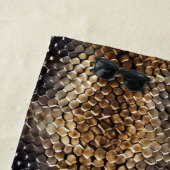 金ゴールドブラウンブラックアイボリースネークスキン ビーチタオル (インサイチュ)