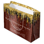 金ゴールドブラウンブラックドリップスフェイスラージ抱き枕 ラージペーパーバッグ (裏面アングル)