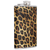 金ゴールドブラウンブラックレオパードアニマルプリント フラスク (右)