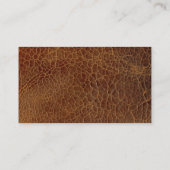 金ゴールドブラウンレザーインテリアデザイン 名刺 (裏面)
