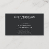 金ゴールドブラエレガントシストローク汚れ丸印ロゴ 名刺 (裏面)